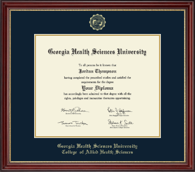 Georgia Health Sciences University diploma frame - Gold Embossed Diploma Frame in Kensington Gold
