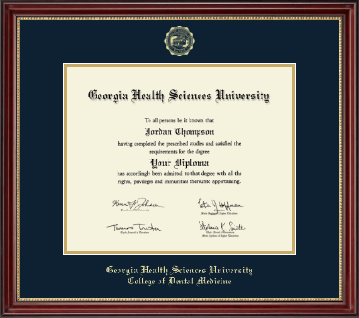 Georgia Health Sciences University diploma frame - Gold Embossed Diploma Frame in Kensington Gold