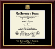 The University of Kansas diploma frame - Gold Engraved Medallion Diploma Frame in Gallery