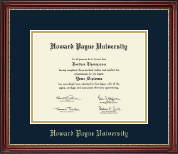 Howard Payne University diploma frame - Gold Embossed Diploma Frame in Kensington Gold