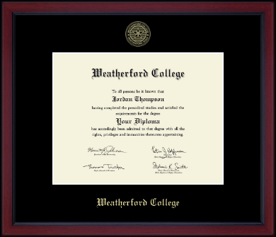 Weatherford College diploma frame - Gold Embossed Academy Edition Diploma Frame in Academy