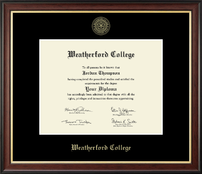 Weatherford College diploma frame - Gold Embossed Diploma Frame in Studio Gold