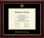 Weatherford College Gold Embossed Diploma Frame in Gallery
