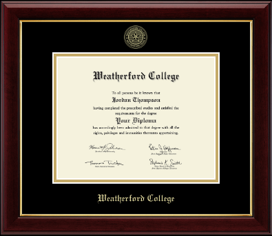 Weatherford College diploma frame - Gold Embossed Diploma Frame in Gallery