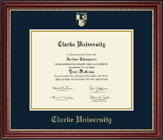 Clarke University diploma frame - Gold Embossed Diploma Frame in Kensington Gold