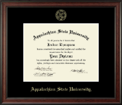 Appalachian State University Gold Embossed Diploma Frame in Studio