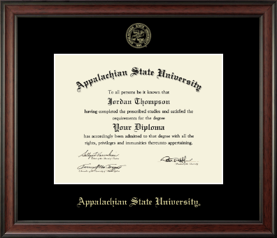 Appalachian State University diploma frame - Gold Embossed Diploma Frame  in Studio