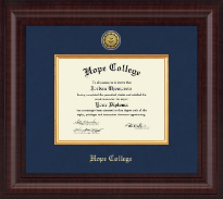 Hope College diploma frame - Presidential Gold Engraved Diploma Frame in Premier