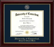 University of Connecticut School of Social Work Masterpiece Medallion Diploma Frame in Gallery