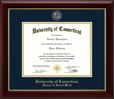 University of Connecticut School of Social Work diploma frame - Masterpiece Medallion Diploma Frame in Gallery