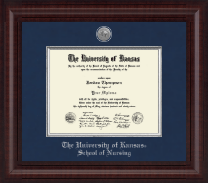 The University of Kansas diploma frame - Presidential Silver Engraved Diploma Frame in Premier