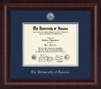 The University of Kansas diploma frame - Presidential Silver Engraved Diploma Frame in Premier