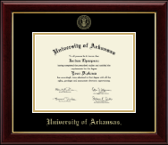 University of Arkansas diploma frame - Gold Embossed Diploma Frame in Gallery