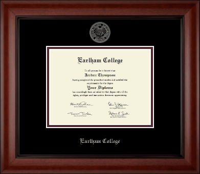 Earlham College diploma frame - Silver Embossed Diploma Frame in Cambridge