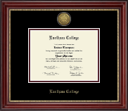 Earlham College diploma frame - Gold Engraved Medallion Diploma Frame in Kensington Gold