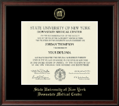 SUNY Downstate Medical Center Gold Embossed Diploma Frame in Studio