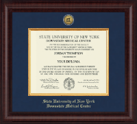 SUNY Downstate Medical Center diploma frame - Presidential Gold Engraved Diploma Frame in Premier