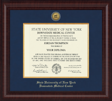 SUNY Downstate Medical Center diploma frame - Presidential Gold Engraved Diploma Frame in Premier