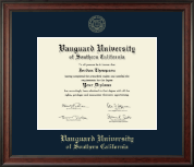Vanguard University of Southern California diploma frame - Gold Embossed Diploma Frame in Studio