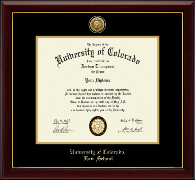 University of Colorado diploma frame - Gold Engraved Medallion Diploma Frame in Gallery