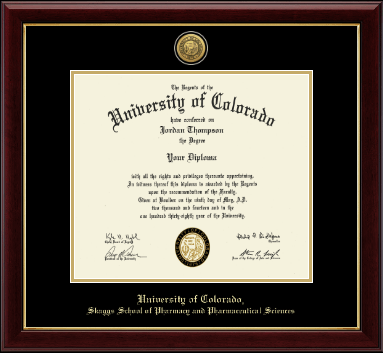 University of Colorado diploma frame - Gold Engraved Medallion Diploma Frame in Gallery