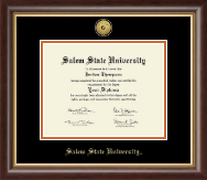 Salem State University diploma frame - Gold Engraved Medallion Diploma Frame in Hampshire