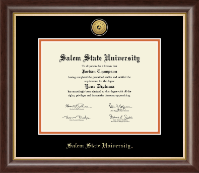 Salem State University diploma frame - Gold Engraved Medallion Diploma Frame in Hampshire