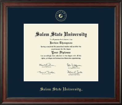 Salem State University diploma frame - Gold Embossed Diploma Frame in Studio