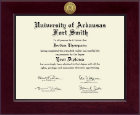 University of Arkansas - Fort Smith Century Gold Engraved Diploma Frame in Cordova