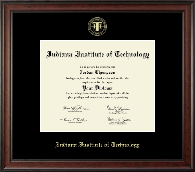 Indiana Institute of Technology diploma frame - Gold Embossed Diploma Frame in Studio