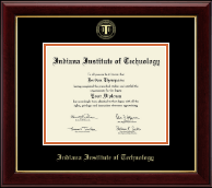 Indiana Institute of Technology diploma frame - Gold Embossed Diploma Frame in Gallery