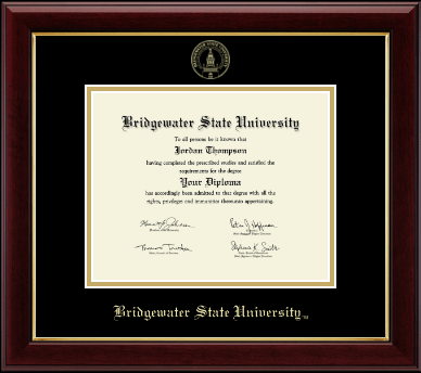 Bridgewater State University diploma frame - Gold Embossed Diploma Frame in Gallery