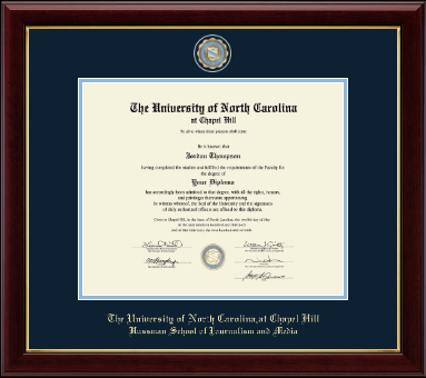 University of North Carolina Chapel Hill diploma frame - Masterpiece Medallion Diploma Frame in Gallery
