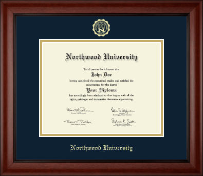Northwood University in Florida diploma frame - Gold Embossed Diploma Frame in Cambridge