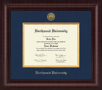 Northwood University in Florida Presidential Gold Engraved Diploma Frame in Premier