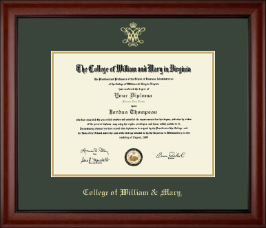 William & Mary diploma frame - Gold Embossed Diploma Frame in Cambridge