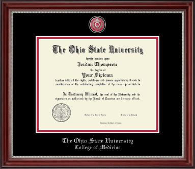 The Ohio State University diploma frame - Masterpiece Medallion Diploma Frame in Kensington Silver