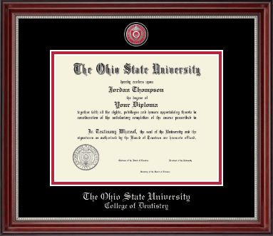 The Ohio State University diploma frame - Masterpiece Medallion Diploma Frame in Kensington Silver