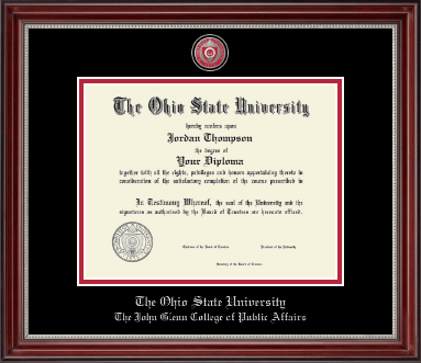 The Ohio State University diploma frame - Masterpiece Medallion Diploma Frame in Kensington Silver