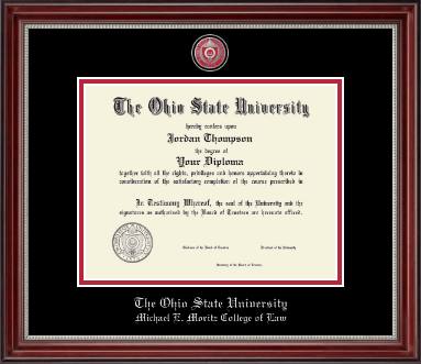 The Ohio State University diploma frame - Masterpiece Medallion Diploma Frame in Kensington Silver
