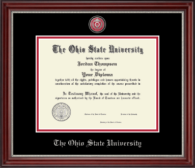 The Ohio State University diploma frame - Masterpiece Medallion Diploma Frame in Kensington Silver