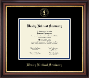 Wesley Biblical Seminary diploma frame - Gold Embossed Diploma Frame in Regency Gold