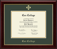 Cox College Gold Embossed Diploma Frame in Gallery
