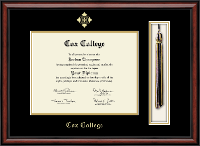 Cox College diploma frame - Tassel & Cord Diploma Frame
 in Southport