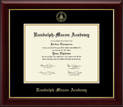 Randolph-Macon Academy diploma frame - Gold Embossed Diploma Frame in Gallery