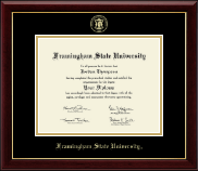 Framingham State University  diploma frame - Gold Embossed Diploma Frame in Gallery