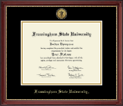 Framingham State University  diploma frame - Gold Engraved Medallion Diploma Frame in Kensington Gold