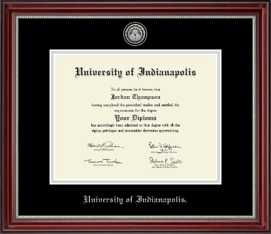 University of Indianapolis diploma frame - Silver Engraved Medallion Diploma Frame in Kensington Silver