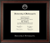 University of Indianapolis Silver Embossed Diploma Frame in Studio