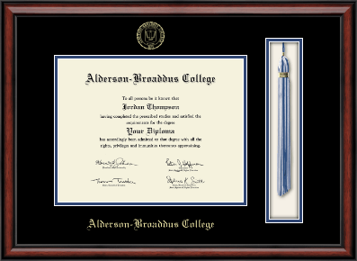 Alderson-Broaddus College diploma frame - Tassel & Cord Diploma Frame in Southport